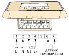 Общая схема подключения термостата
